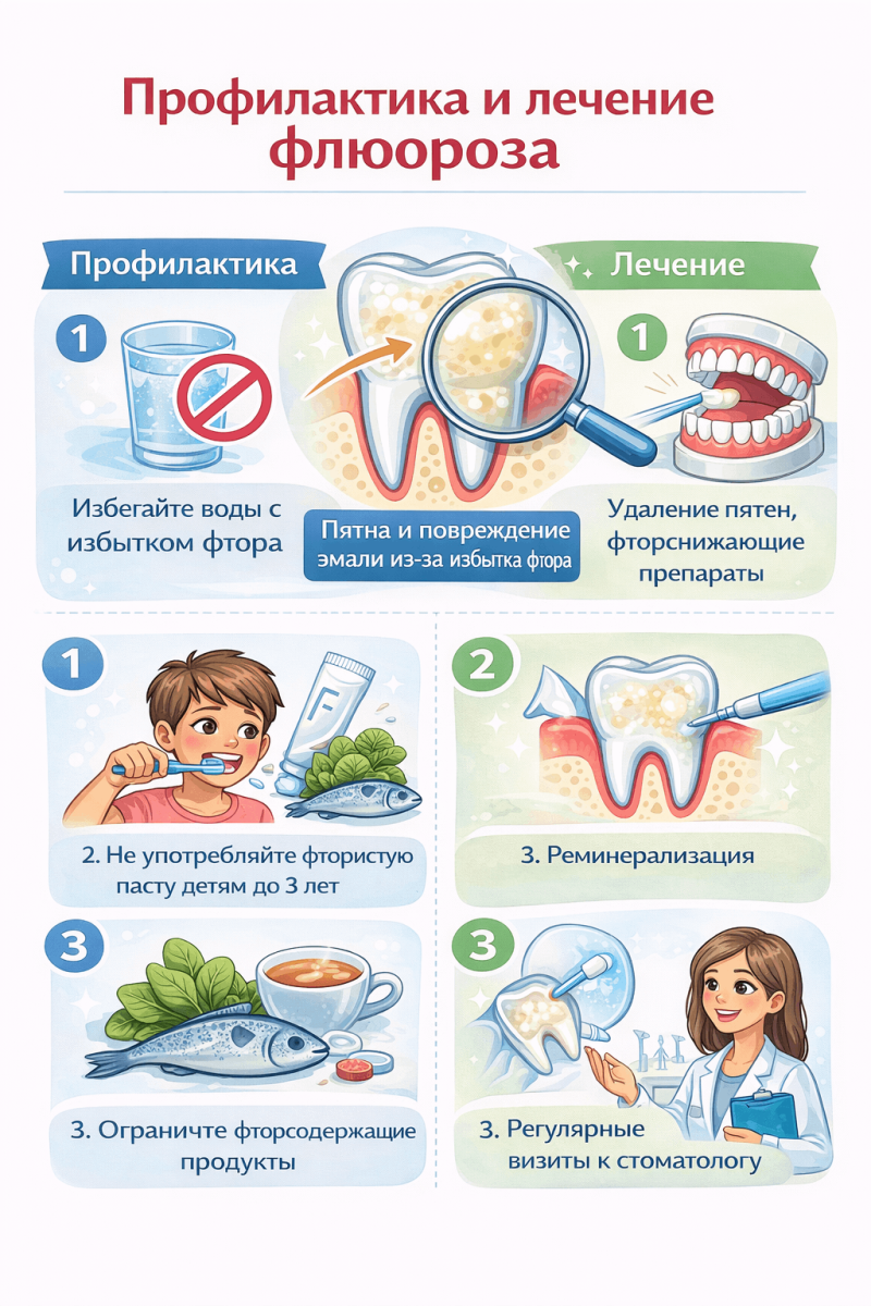 Профилактика и лечение флюороза